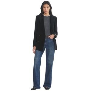 Aritiza Wilfred Black Oversized Double Breasted Button Blazer Women's Size 8 EUC